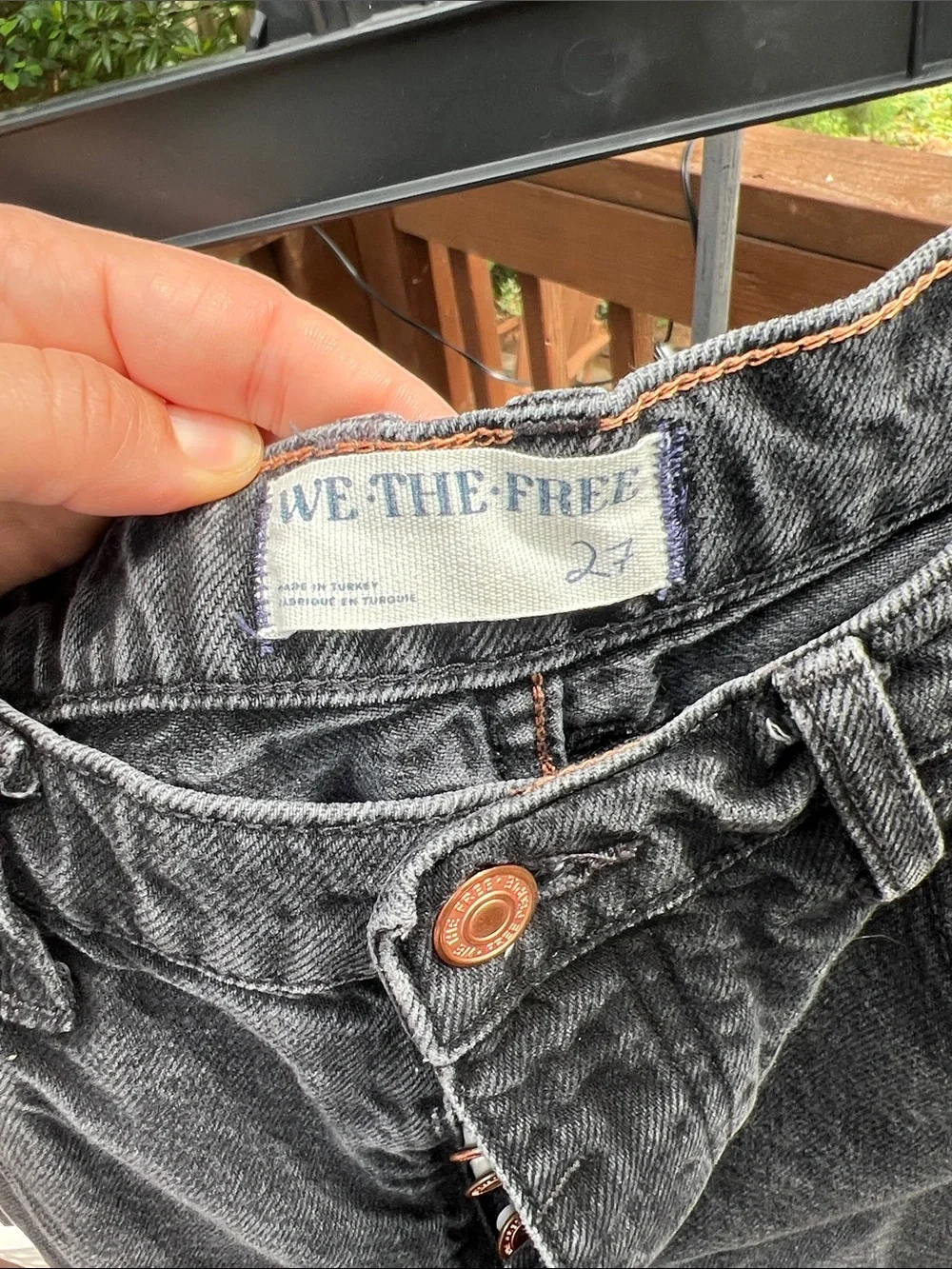 Free People • We The Free Lucky You Mid Rise Barrel Jean - Sound Wave black